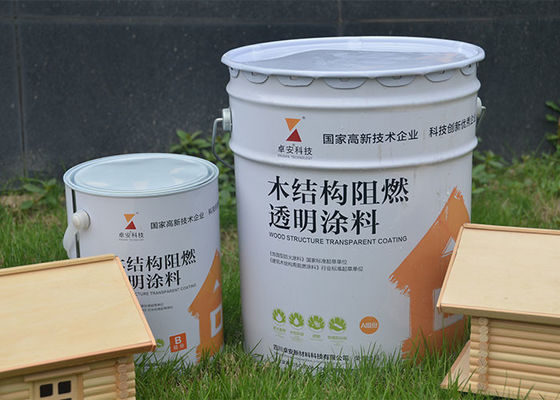 China 15mins 0.3mm Water Based Fire Retardant Paint For Exterior Wood Timber Environmental Osb supplier